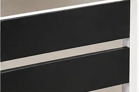 Black wood strip accent