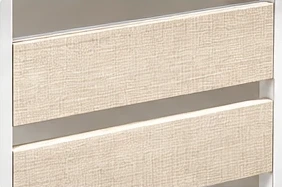 Fabric Cream wood strip accent