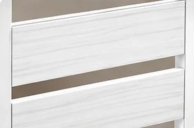 Real White wood strip accent